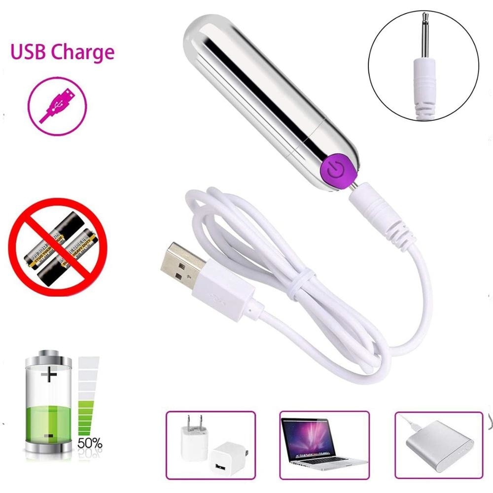 10 Vibration Modes Bullet Vibrator USB Charging G-spot Anus Vagina Massage Stimulation Flirting Masturbator Adults Anal Sex Toys