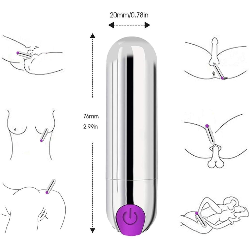 10 Vibration Modes Bullet Vibrator USB Charging G-spot Anus Vagina Massage Stimulation Flirting Masturbator Adults Anal Sex Toys