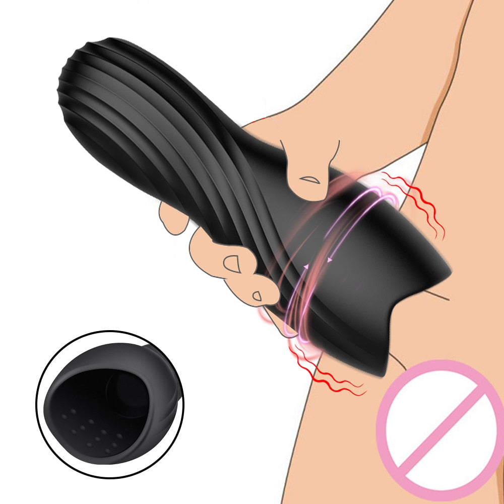 10 Modes Penis Delay Trainer Vibrator Male Masturbator Automatic Oral Climax Sex Glans Stimulate Massager Adult Sex Toys for Men