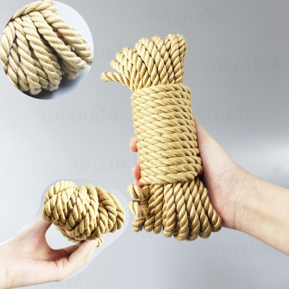 5m 10m Soft Faux Jute Cotton Shibari Bondage Rope Sex Slave Bondage Restraints New Adult Erotic Toy Sex Toys for Couple